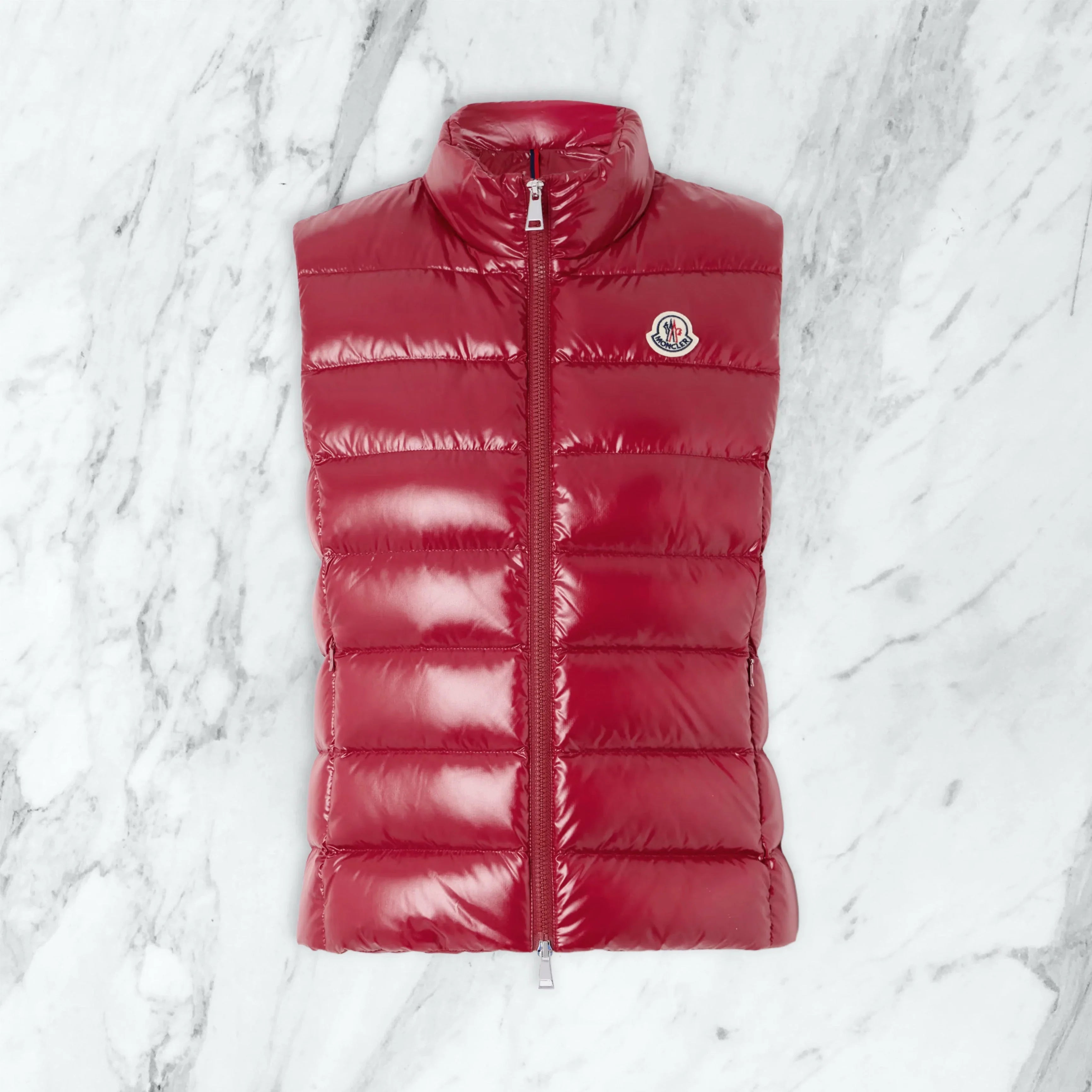 Doudoune sans manche Moncler - rouge