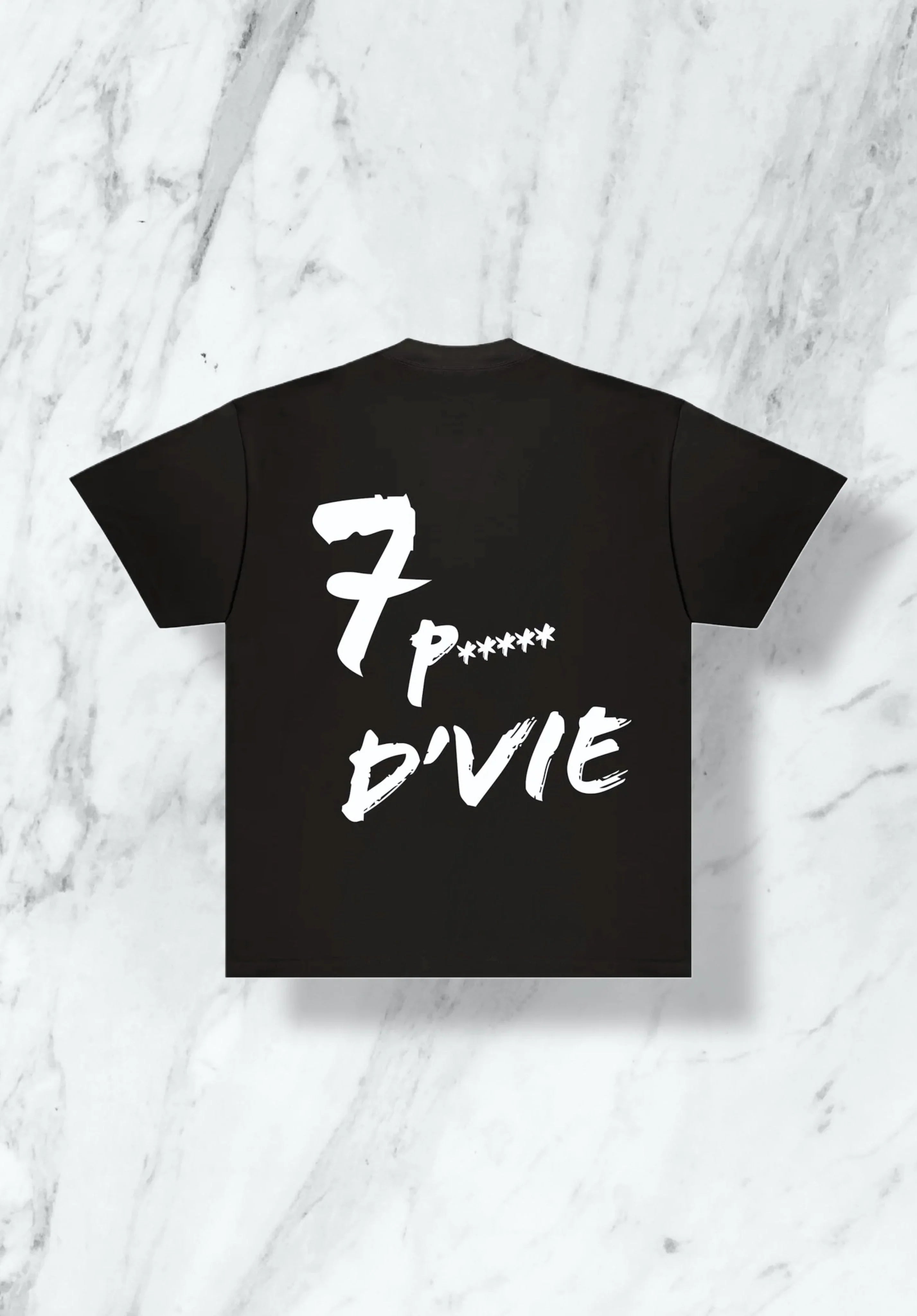 Tee Shirt 7 p***** D’vie - noir
